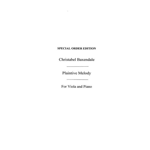Baxendale Plaintive Melody Vla/Piano(Arc) Book