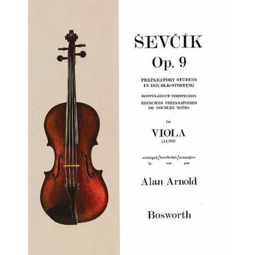 Sevcik Viola Studies Op. 9 Prep for Double Stopping by Alan Arnold
