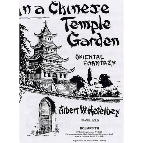 Ketelbey Chinese Temple Garden Piano Book