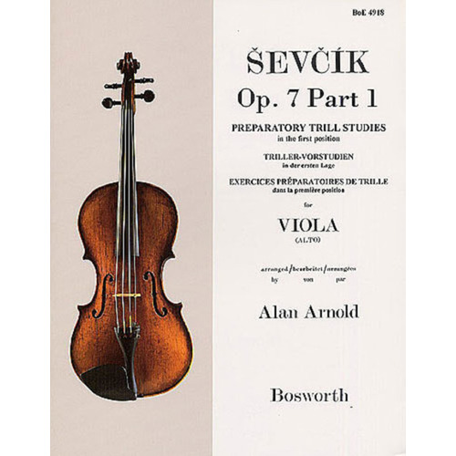 Sevcik Viola Studies Op 7 Pt 1 Prep Trill (Softcover Book)