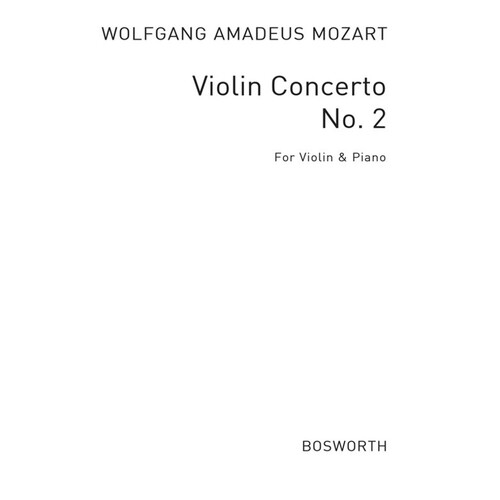 Mozart Concerto D K211(1st Pos)Violin/Piano Book