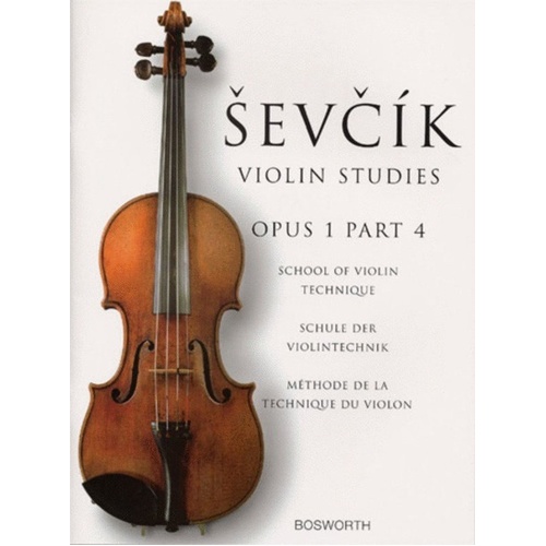 Sevcik Violin Studies Op. 1 Part 4 New Edition by Bosworth