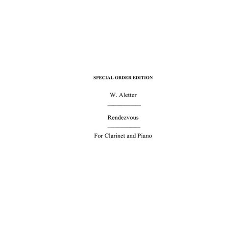 Aletter Rendezvous Clar/Piano(Archive Ed) Book