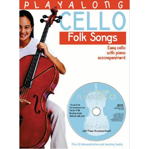 Playalong Folksongs Cello/Piano Acc Book/CD Book