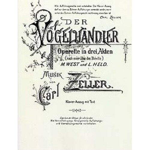 Der Vogelhandler (Vocal Score)