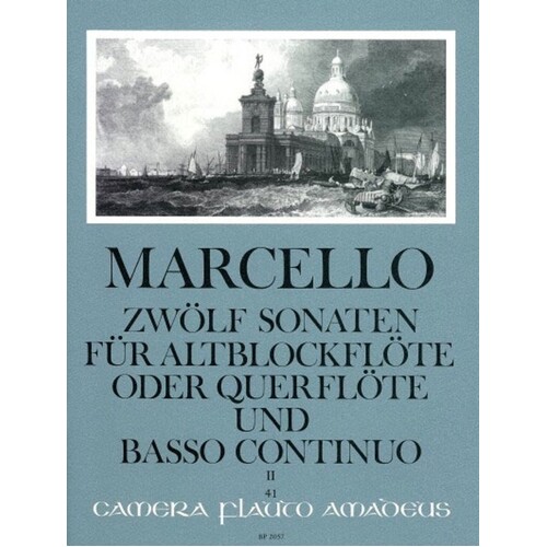 Sonatas 12 Op 2 Book 3 Flute (Or Tre Rec) Piano Book