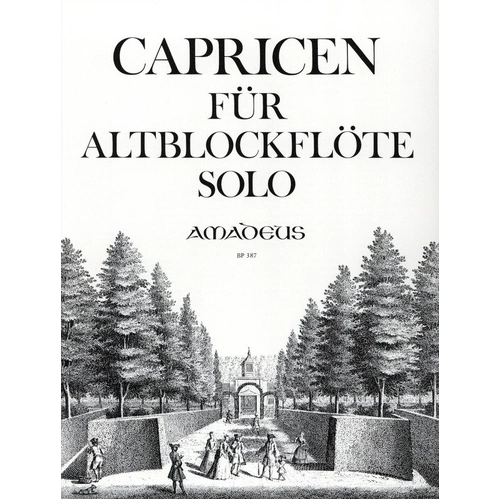 Caprices in 12 Keys for Treble Recorder from the 18th Century by Amadeus