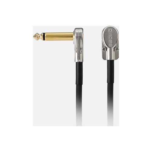 BOSS BPC-4 Pancake Cable - 4" Slimline Patch Cable with Right-Angle 1/4" Connectors for Space-Saving Audio Performance