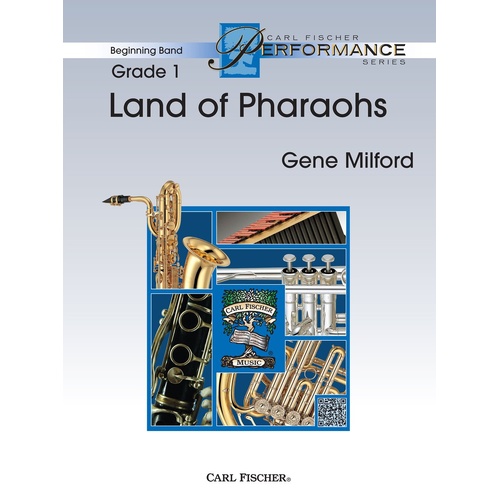 Land of Pharaohs Concert Band Sheet Music by Milford Gene