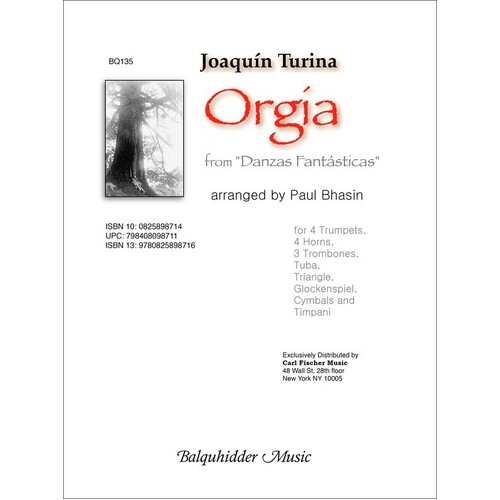 Turina - Orgia Brass Ensemble Score/Parts Book