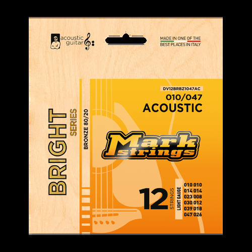 Markbass Bright Series 12 String 80/20 Bronze 10/47 Acoustic Guitar Set