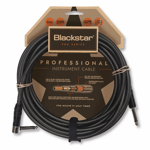 Blackstar Professional Instrument Cable 6M Straight to Angled
