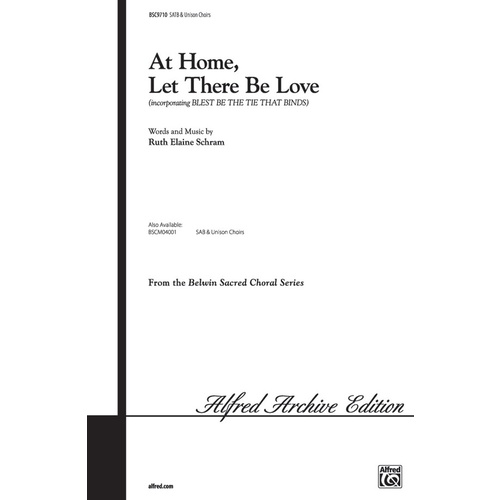 At Home Let There Be Love SATB Choral Sheet Music