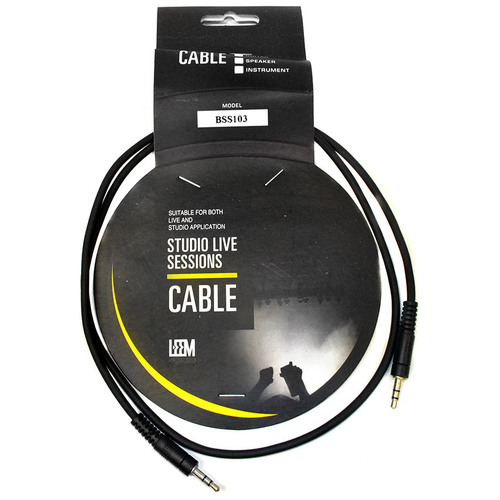 Leem 3ft 3.5mm Straight TRS Interconnect Cable