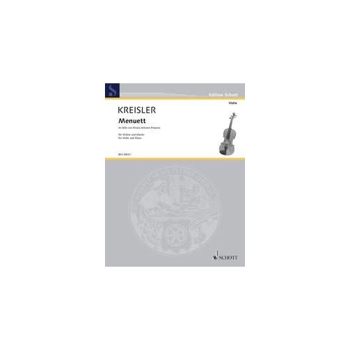 Kreisler - Minuet in Style of Porpora for Violin/Piano, Schott Music, Grade 7 Trinity Syllabus, 4 Pages