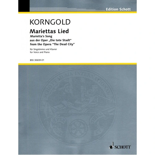 Korngold - Marietta's Lied for High Voice and Piano