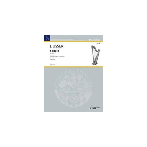 Dusseks Sonata in C Minor for Harp, Published by Schott Music, 12 Pages
