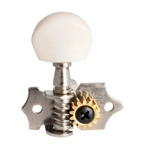 MAJOR BU58 Mahalo Uke Left-Hand Geared Machine Head Nickel Plated with White Button