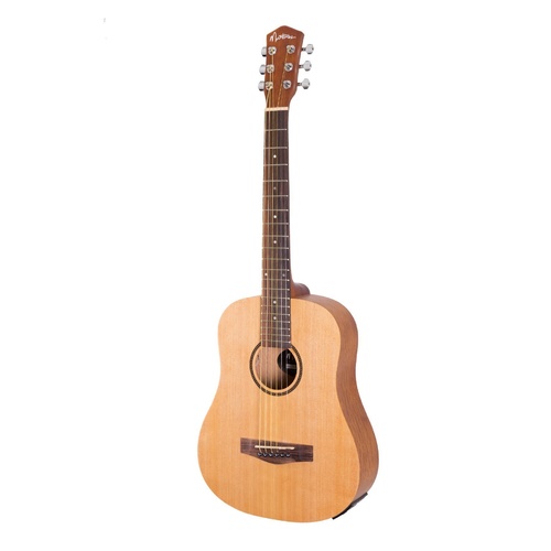 Martinez 'Busker' Acoustic-Electric Babe Traveller Guitar (Natural Satin)