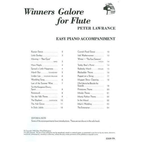 Winners Galore Flute Piano Accompaniment (Softcover Book)