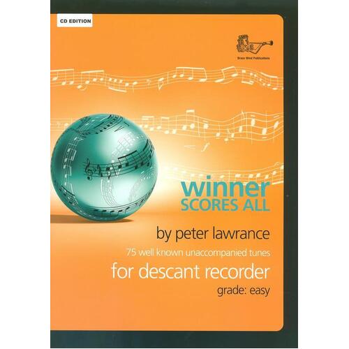 Winner Scores All For Descant Recorder Softcover Book/CD