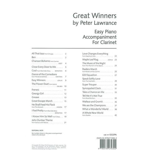 Great Winners For Clarinet Piano Accomp (Softcover Book)
