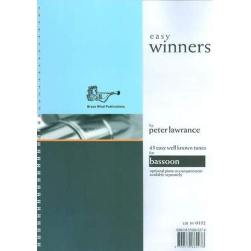 Easy Winners for Bassoon by Peter Lawrance - 45 Unaccompanied Tunes with Optional Easy Piano Accompaniments