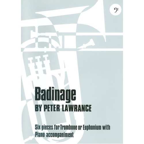 Lawrance Badinage BC Trombone/Piano - Bass Clef Edition by Peter Lawrance, Brass Wind Publications
