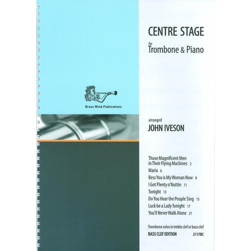 Centre Stage Trombone and Piano Bass Clef by John Iveson