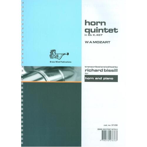 Mozart - Horn Quintet For E Flat Horn/Piano (Softcover Book)