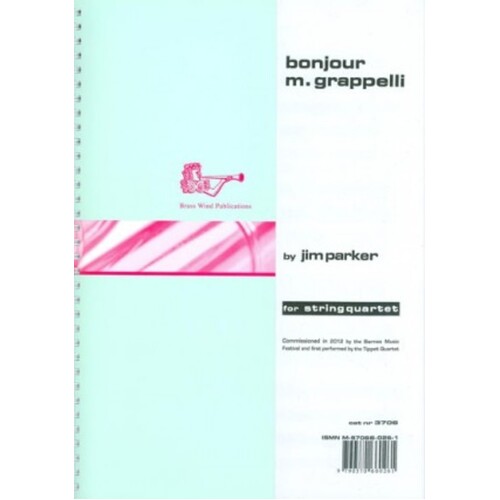 Parker - Bonjour M Grappelli String Quartet Score/Parts Book