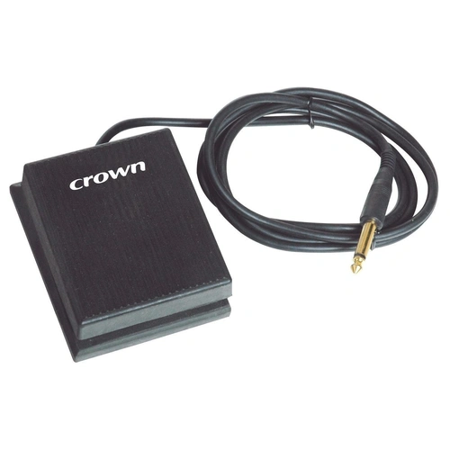 Crown CA-SP-BLK Deluxe Sustain Pedal with 2m Heavy-Duty Cable and 6mm Jack Plug