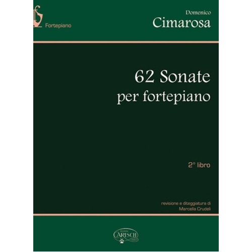 Cimarosa - 62 Sonatas for Piano Vol 2, Piano Solo, 100 Pages, Publisher Carisch