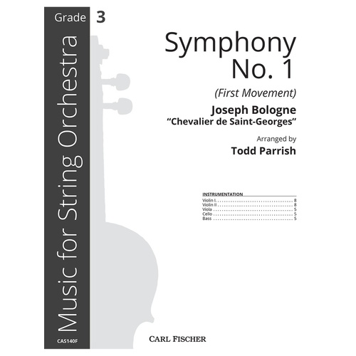 Bologne - Symphony No 1 1St Mvt So3 Full Score Score
