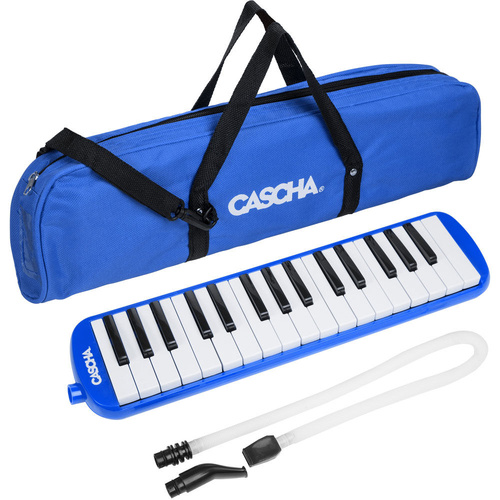 Cascha 32-Key Melodica Blue with Carry Bag, Blowing Tube & Mouthpiece