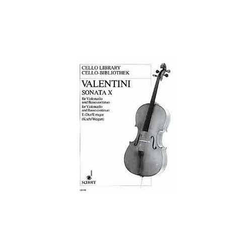 Valentini - Sonata X E Major for Cello/Basso Continuo, Schott Music, 28 Pages