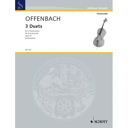Offenbach Three Duets for 2 Cellos, Op. 51 - Concert Band Sheet Music