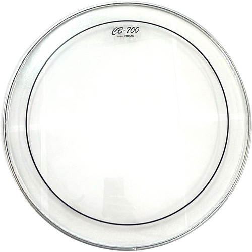CB-700 Pinstripe Clear Bass Drum Head - 20" Two-Ply Mylar with Glued Control Ring for Reduced Overtones and Strong Low-End