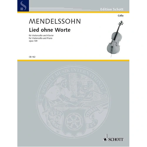 Mendelssohn Song Without Words for Cello and Piano Sheet Music