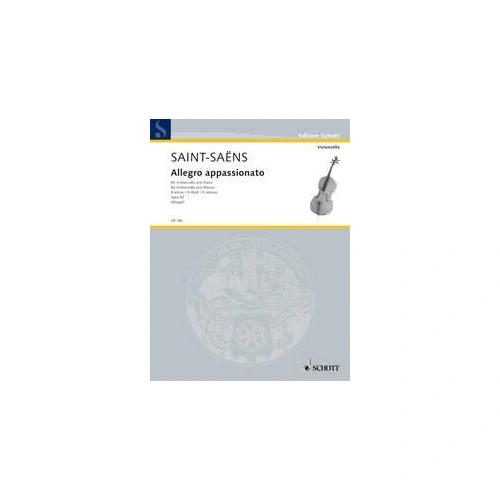 Saint-Saens Allegro Appassionato Op. 43 for Cello and Piano, Edited by Prof. Maria Kliegel, Schott Music, 16 Pages