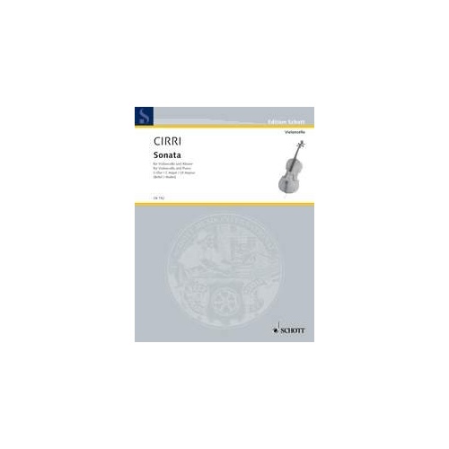 CIRRI Sonata No 1 in C Major for Cello and Basso Continuo, 12 Pages, Schott Music
