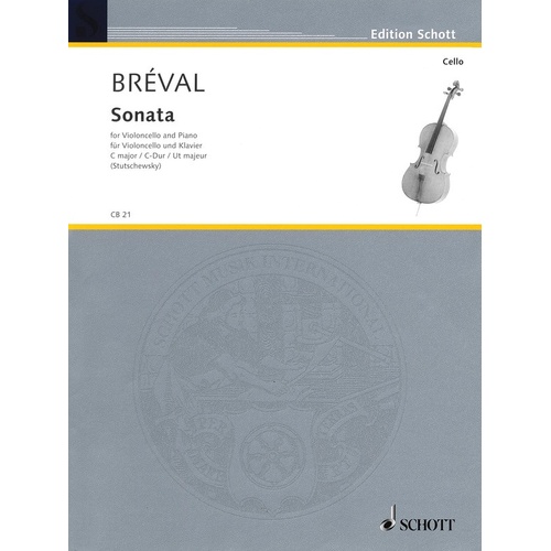 Breval - Sonata In C From Op 40 Cello/Piano (Softcover Book)