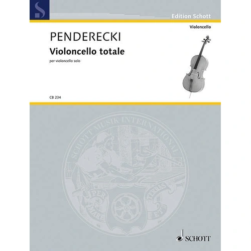 Penderecki - Violoncello Totale for Cello Solo, 8 Pages, Schott Music