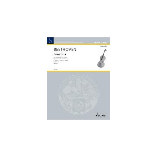 Beethoven Sonatina C Major WoO 44A for Cello and Piano, Arranged by Julius Berger, 12 Pages, Published by Schott Music