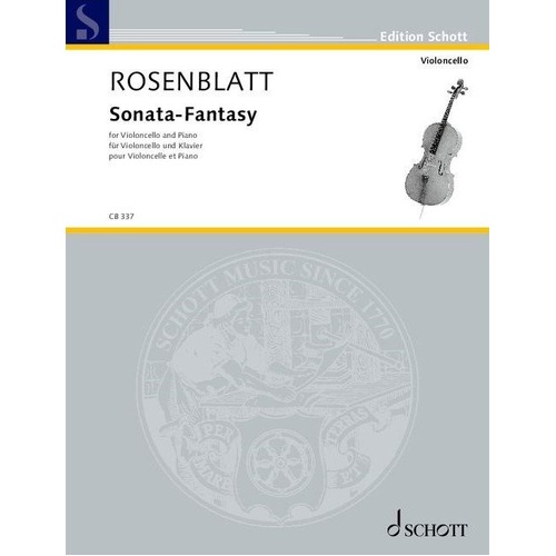 Rosenblatt Sonata-Fantasy for Cello and Piano by Schott Music, 68 Pages