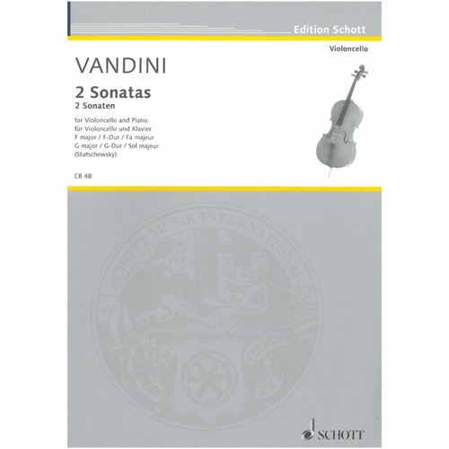 Vandini - 2 Sonatas for Cello and Piano in F and G Major