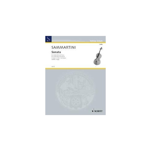 Sammartini - Sonata in G Major for Cello and Piano by Schott Music, 16 Pages