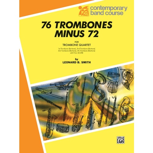76 Trombones Minus 72 Trombone Sheet Music