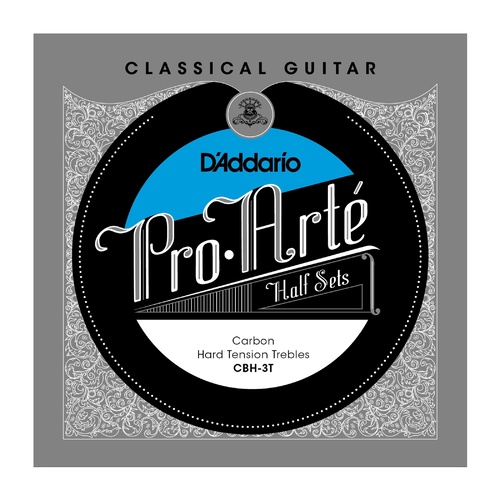 D'Addario CBH-3T Pro-Arte Carbon Classical Guitar Half Set, Hard Tension