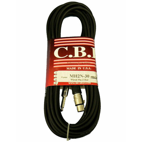 C.B.I. Cables Artist MH2 Series 30ft Microphone Cable XLR-QTR